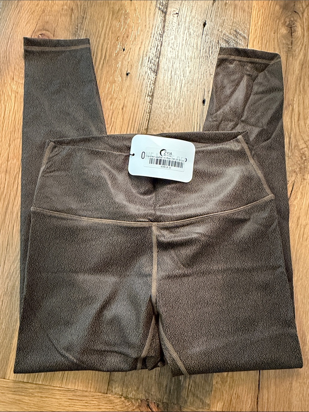 Zyia Cracked Leather Hi Rise 7/8 Leggings